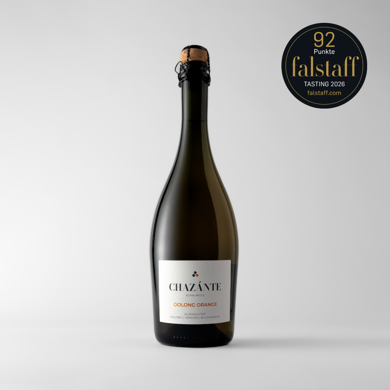 Produktabbildung Chazánte alkoholfreie Sektalternative Oolong Orange mit Falstaff Prämierung