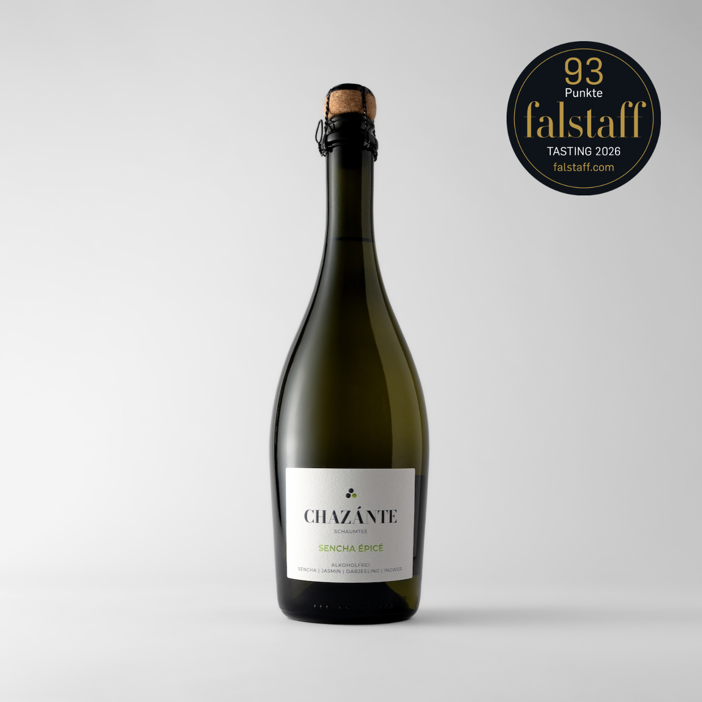 Produktabbildung Chazánte alkoholfreier Schaumtee Sencha Épicé mit Falstaff Prämierung